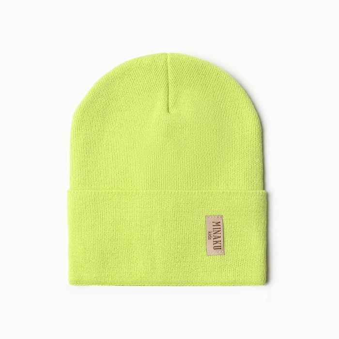 Шапка детская MINAKU, размер 56-58, салатовая - Фото 1