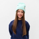 Шапка детская MINAKU, размер 54-56, цвет мятный - фото 118976646 Шапка детская MINAKU, размер 54-56, цвет мятный - фото 118976646