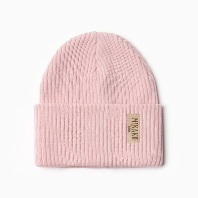 Шапка детская MINAKU, размер 54-56, розовая (5-7 лет)