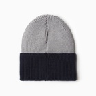 Шапка для мальчика MINAKU: Hello, winter, размер 50-52 (3-4 лет), синяя, серая - Фото 6