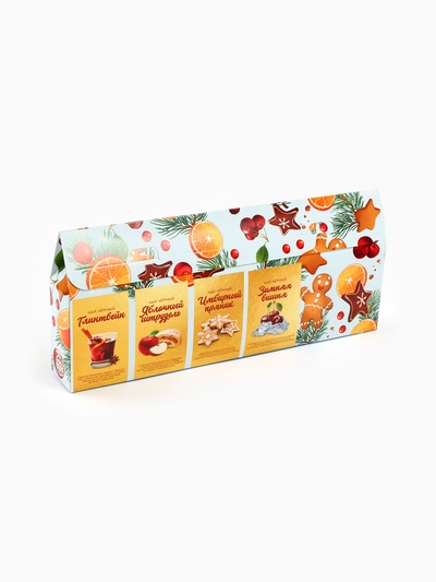 Чай весовой новогодний «Пусть Новый год будет сладким», 4 вкуса (20 г × 4 шт.)