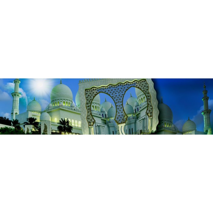 Фотосетка, 600 × 155 см, с фотопечатью, «Мечеть в ночи»