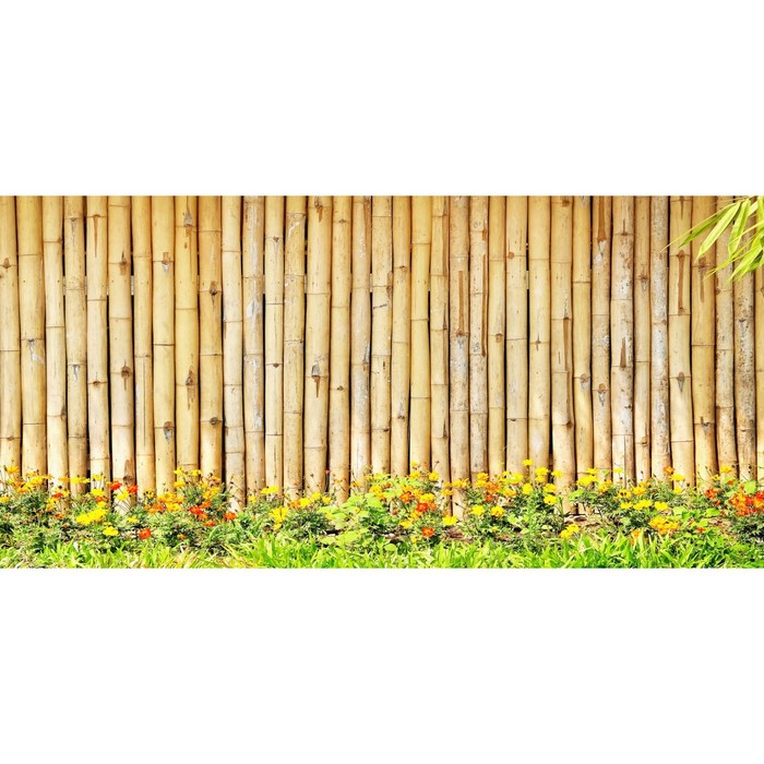 Фотосетка, 320 × 155 см, с фотопечатью, «Бамбуковый забор» - Фото 1