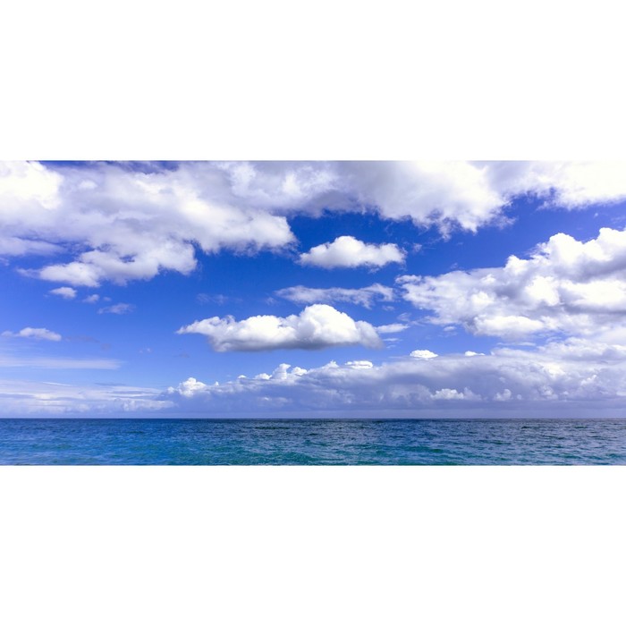 Фотосетка, 320 × 155 см, с фотопечатью, «Облака над морем»