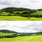 Фотосетка, из двух полотен по 320 × 155 см, с фотопечатью, «Зелёные холмы Тосканы» - фото 303335672
