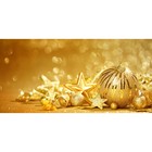 Фотосетка, 320 × 155 см, с фотопечатью, « Золотой новогодний шар» - фото 291744394