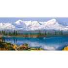 Фотосетка, 320 × 155 см, с фотопечатью, «Озеро в горах» - фото 303335739