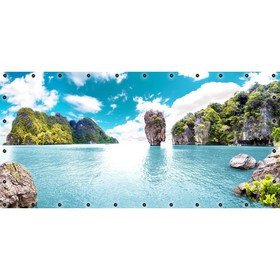 Фотосетка, 314 × 155 см, с фотопечатью, люверсы шаг 0.3 м, «Тайланд»
