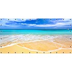 Фотосетка, 314 × 155 см, с фотопечатью, люверсы шаг 0.3 м, «Тропический пляж» - фото 291744507
