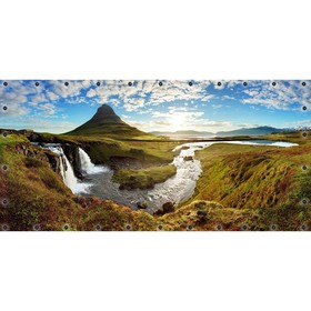 Фотосетка, 314 × 155 см, с фотопечатью, люверсы шаг 0.3 м, «Исландия»