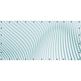 Фотосетка, 314 × 155 см, с фотопечатью, люверсы шаг 0.3 м, «Бирюзовая 3D волна»