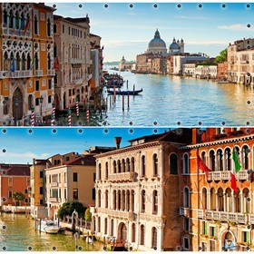 Фотосетка, из двух полотен по 314 × 155 см, с фотопечатью, люверсы шаг 0.3 м, «Венеция»