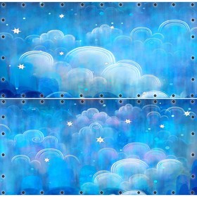 Фотосетка, из двух полотен по 314 × 155 см, с фотопечатью, люверсы шаг 0.3 м, «Волшебные облака»