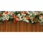 Фотосетка, 314 × 155 см, с фотопечатью, люверсы шаг 0.3 м, «Оранжевые и белые цветы» - фото 291744597