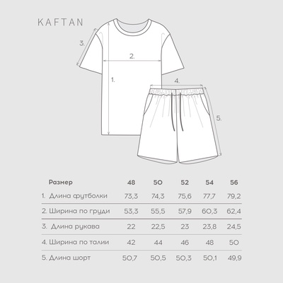 Пижама мужская KAFTAN Men's weekdays, размер 52