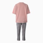 Комплект женский домашний (футболка/бриджи), цвет розовый, размер 46 - Фото 9