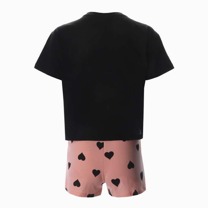 Комплект женский домашний (футболка/шорты), цвет персик, размер 46 - фото 1909295972