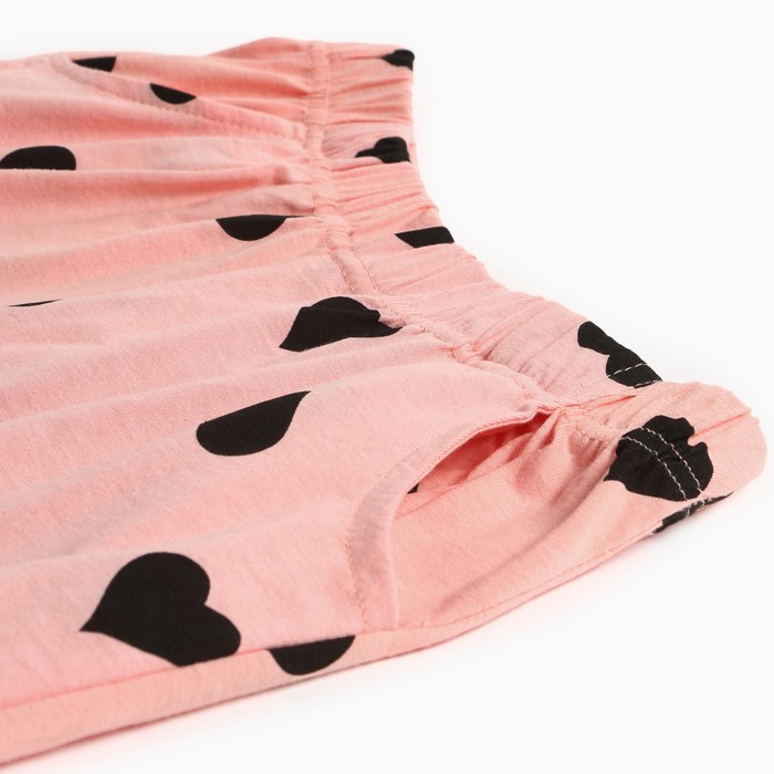 Комплект женский домашний (футболка/шорты), цвет персик, размер 46 - фото 1909295971