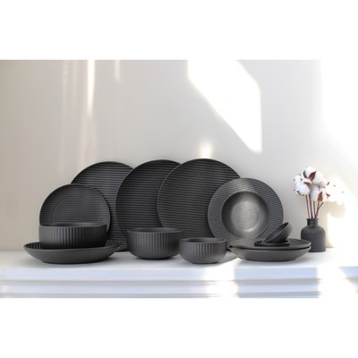 Миска Magistro Line, 350 мл, d=11.5 см, фарфор, чёрная