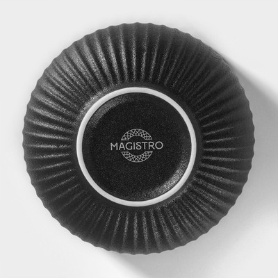 Миска Magistro Line, 350 мл, d=11.5 см, фарфор, чёрная