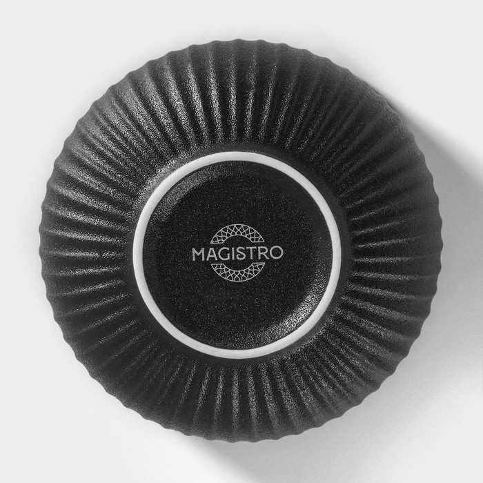Миска фарфоровая Magistro Line, 350 мл, d=11,5 см, цвет чёрный - фото 1909296020