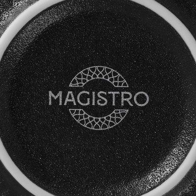 Миска Magistro Line, 350 мл, d=11.5 см, фарфор, чёрная