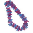 Гавайское ожерелье «Яркие цветы», цвет розово-голубой - Фото 2