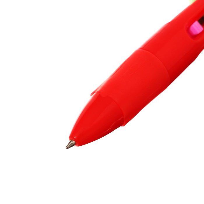 Ручка шариковая автоматическая 4-х цветная, мини, Машина МИКС