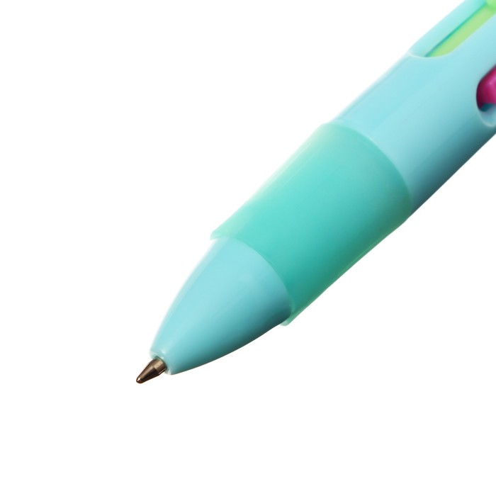 Ручка шариковая автоматическая 4-х цветная, мини, Дракон МИКС