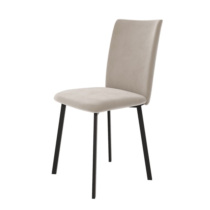 Стул «Флекс», 440×520×895 мм, велюр, цвет чёрный муар / бежевый - Фото 1