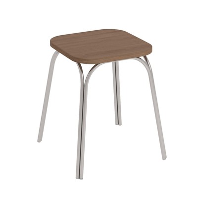 Табурет «ТБ17», 360×360×430 мм, цвет хром/ясень шимо тёмный