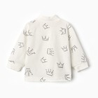 Кофточка детская, цвет бежевый/корона, рост 74 см - фото 33633223