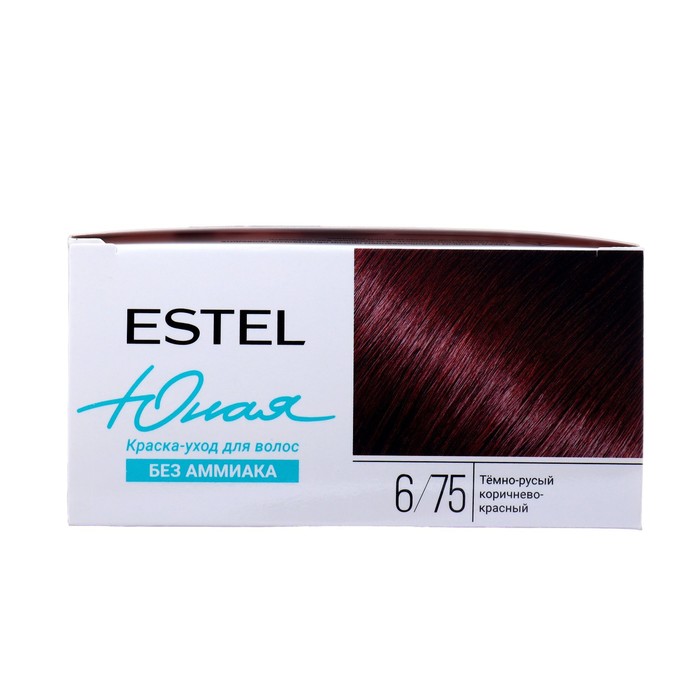 Краска-уход для волос ESTEL тёмно-русый. коричнево-красный
