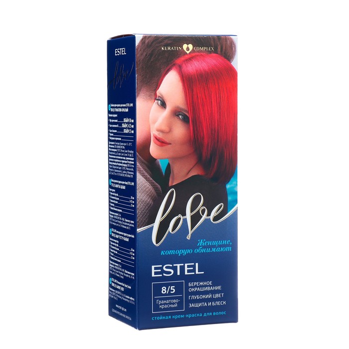 Стойкая крем-краска  для волос ESTEL LOVE гранатово-красный - Фото 1