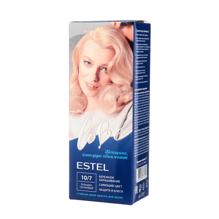 Стойкая крем-краска  для волос ESTEL LOVE блондин сатиновый