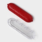 Контейнер для хранения колбасы, пластик, 25.8×7×7 см, красный - Фото 6