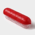 Контейнер для хранения колбасы, пластик, 25.8×7×7 см, красный - Фото 8