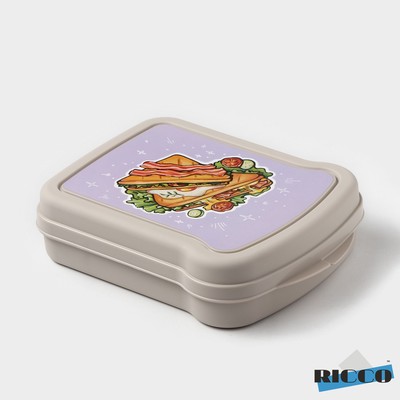 Бутербродница RICCO, 17×13×4,2 см, с декором Чивито
