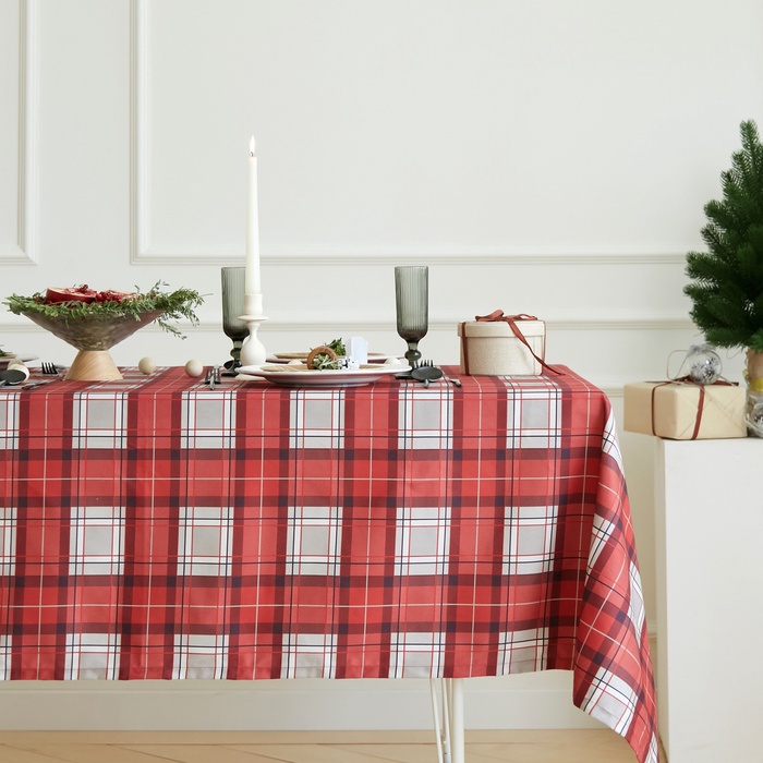 Скатерть Этель «Уютное Рождество» 149×220 см, 100% хл, саржа 190 г/м² - Фото 1