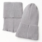 Комплект детский (шапка, снуд) MINAKU: Cozy Winter, серый, размер 52-54 (3-5 лет)  (артикул 9762029)  большой выбор товаров оптом и в розницу по низким ценам с доставкой