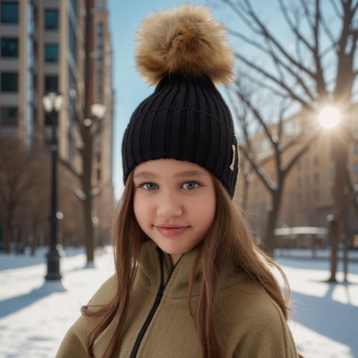 Шапка детская MINAKU р-р 58-60, цвет черный