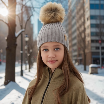 Шапка детская MINAKU, серая, размер 52-54