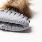 Шапка детская MINAKU: Hello, winter, серая, размер 52-54 (5-7 лет) - Фото 3