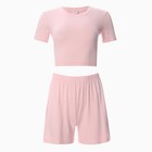 Комплект женский (футболка, шорты) MINAKU: Home collection цвет розовый, р-р 42 - Фото 6