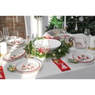 Блюдо сервировочное Доляна «Рождественские гномики», 28,5×14,8×3,5 см, цвет белый - фото 24428166