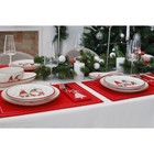 Блюдо сервировочное Доляна «Рождественские гномики», 28,5×14,8×3,5 см, цвет белый - фото 24428168