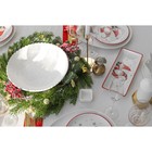 Блюдо сервировочное Доляна «Рождественские гномики», 28×12×3,2 см, цвет белый - фото 24353950