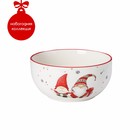 Салатник Доляна «Рождественские гномики», 580 мл, d=15 см, цвет белый - Фото 1