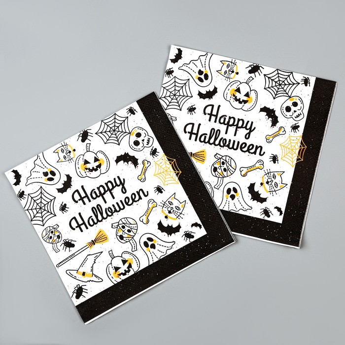 Салфетки бумажные «Счастливого хэллоуина», в наборе 20 шт. - Фото 1
