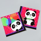 Салфетки бумажные «Панда с шариками», в наборе 20 шт. - фото 283425707